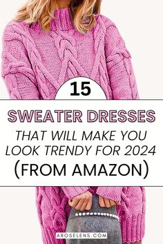 Transform your wardrobe with the latest in fall fashion - Trendy Cute Sweater Dresses from Amazon! Explore our curated collection for sweater dresses that elevate your style. From favorite sweaters to dress to impress moments, discover the beauty of neutral fall outfits with our handpicked Amazon fashion finds. Women's Winter Outfit, Dresses From Amazon, Neutral Fall Outfits, Cute Sweater Dresses, Amazon Fashion Finds, Sweater Dress Outfit