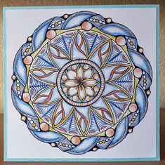 a card with an intricate design on it