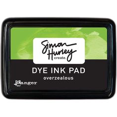 dye ink pad in green and black