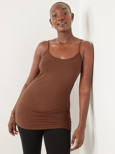 Our First Layer cami tops are fitted, fabulous, soft.  Great outfits start here ➡️ Adjustable spaghetti straps.  Scoop neck.  Soft-washed, lightweight cotton jersey, with comfortable stretch.  Longer tunic length.  @modelsizes 5’9":S | 5'7":L | Casual Camisole With Built-in Bra And Wide Straps, Solid Color Camisole With Wide Straps For Everyday, Everyday Camisole With Wide Straps, Versatile Solid Color Scoop Neck Camisole, Versatile Scoop Neck Camisole For Everyday, Versatile Everyday Camisole With Scoop Neck, Stretch Camisole With Adjustable Straps For Everyday, Casual Scoop Neck Tank Top With Delicate Straps, Everyday Scoop Neck Camisole With Built-in Bra