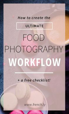 food photography workflow with text overlay