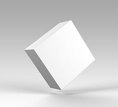 an empty white square object on a gray background