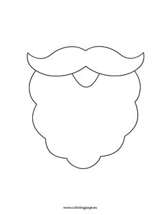 a black and white drawing of a man's beard