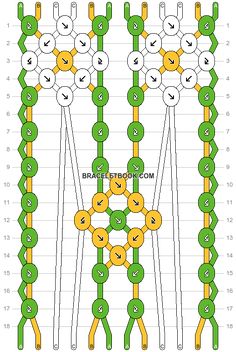 the diagram shows how many different types of beads are arranged in order to make it look like