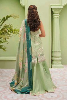 Sea Green Kameez Salwar for Pakistani Party Dresses is a beautiful lawn salwar kameez designer dress with embellished work paired with colorful silk dupatta Green Kameez, Pakistani Party Dresses, Beautiful Suit, Silk Dupatta, Designer Dress, Sea Green, Salwar Kameez, Party Dresses, Designer Dresses