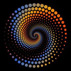 an image of colorful circles on black background