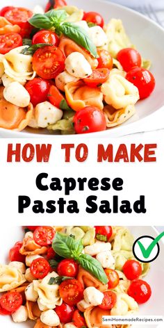 how to make caprese pasta salad