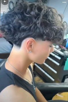 Boys Edgar Haircut, Haïr Cut For Curly Hair Boy, Curly Hair Outfits Men, Curly Hair Blowout Taper, Men Perm Hairstyles Long Curly, Taper On Curly Hair, Mid Taper Fade Curly Hair, Curly Edgar Cut, Mid Taper Fade Haircut Curly