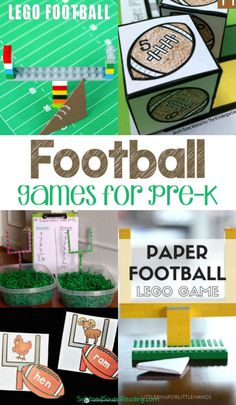 football games for prek - k is an easy and fun way to practice the game