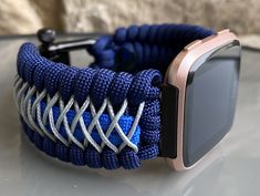 "FREE USPS PRIORITY MAIL SHIPPING FOR DOMESTIC US ORDERS (Includes U.S. Military APO/FPO Address Overseas) Thank you for visiting our shop \"Cording 2U\". A veteran owned business. Handcrafted Paracord wearables customized \"According To You\". Handcrafted with 100% Nylon Paracord \"MADE IN USA\" Our Products include: 🔹Custom handcrafted watch bands according to your wrist size, style, and color of choice. If you don't see it in our page yet, please contact us and we can discuss your options. ? Handmade Blue Watch Bands For Everyday Use, Durable Adjustable Blue Watch Bands, Customizable Adjustable Blue Watch Bands, Paracord Watch, Handmade Watch Bands, Fitbit Watch, Apple Watch Accessories, Kids Watches, Custom Watch