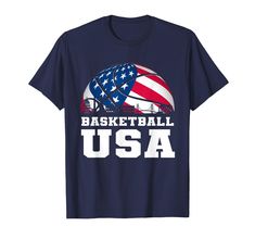 PRICES MAY VARY. Support the United States at Basketball. Features basketball USA flag colors and US Landmarks silhouette. Perfect for watching TV, training, event fans, Memorial Day, Veterans Day, Presidents Day, and Independence Day. Dream to be on a team! Great gift idea to show your proud US support, for basketball coach, basketball player, or a basketball athlete. Perfect for kids, men, women, mom, dad, grandmother, grandfather, daughter, son, brother, sister, girl, boy, spouse and friends. Olympics Costume, Team Tshirt, Distressed American Flag, Casual Summer Wear, American Flag Tshirt, Mens Cotton T Shirts, Funny Mom Shirts, Team T Shirts, Round Neck Tees