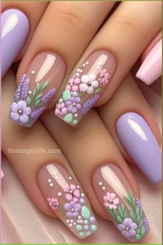 Looking for elegant wedding nails as the bride or bridesmaid? Those stunning wedding photos need equally stunning nails to match. Pastel Nail Art, Pink Nail Art Designs, Simple Spring Nails, Yellow Nails Design, Easter Nail Designs, Green Nail Designs, Nail Art For Beginners, Nail Art Techniques, Cute Spring Nails