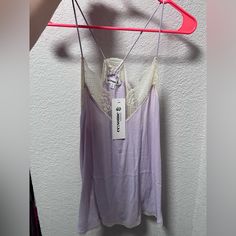 Lavender Tank Top! Ee:Some Brand! Size Small! Super Cute And Light Weight! Lavender Beach Tops For Spring, Lavender Tops For Beach In Spring, Spaghetti Strap Top For Spring Sleepwear, Lavender Spring Beach Top, Purple Spaghetti Straps Tank Top For Spring, Purple Lace Trim Top For Spring, Purple Cami Tank Top For Spring, Purple V-neck Camisole For Loungewear, Spring Sleep Tank Top With Lace Trim