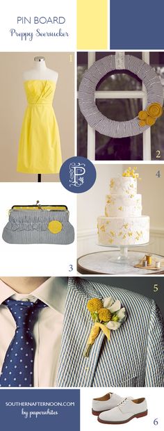 a blue and yellow wedding color scheme