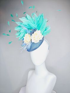 The Hat Doctor From the 2024 Featured Milliner of the Kentucky Derby Museum  kentucky derby hat fascinator light blue sinamay with light yellow roses and  green feathers headband attachment each hat is totally one of a kind! no two are alike! I can probably add feathers, flowers etc to existing hats for a small fee. I cannot remove anything from existing hats. Just message me and see if we can make it work! :) I cannot make custom order from scratch. My schedule is unfortunately too crazy :( *Al Green Feathers, Derby Hats Fascinators, Hat Fascinator, My Schedule, Feather Headband, Kentucky Derby Hat, Derby Hat, Derby Hats, Make It Work