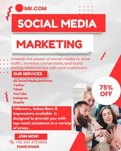 an advertisement for social media marketing