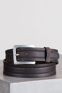 Parker Bison Leather Belt | Overland Brown Leather Belts, Heavy Duty Leather Belts, Rugged Leather Belt, Formal Smooth Grain Leather Belts, Rugged Leather Belt With Removable Feature, Luxury Rugged Leather Belt, Luxury Brown Rustic Belt, Luxury Leather Belts With Silver-tone Hardware, Bison Leather