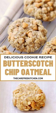 delicious cookie recipe butterscotch chip oatmeal cookies