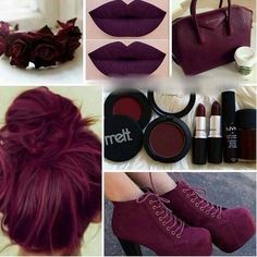 Maquillage Kylie Jenner, Pelo Color Vino, Hair Color Burgundy, Burgundy Hair, Red Hair Color, Hair Dos, Pretty Hairstyles, Fall Hair