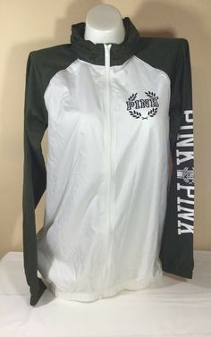 NWT VICTORIAS SECRET PINK ANORAK FULL ZIP HOODIE VERY LIGHTWEIGHT WINDBREAKER S/S, Hidden hood is zipped in collar. We ship very fast  with delivery confirmation. Sorry We do not offer International shipping. Payment: We only accept PayPal. If you have any questions please email me before you bid and I will reply ASAP.  Thank You! N2328 Hidden Hood, Pink Pin, Full Zip Hoodie, Victoria's Secret Pink, Victoria Secret, Zip Hoodie, Secret Pink, Adidas Jacket