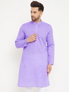 vastramay mens purple cotton blend kurta Festive Long Sleeve Purple Kurta, Long Sleeve Cotton Traditional Wear With Handloom, Handloom Cotton Traditional Long Sleeve Wear, Purple Straight Kurta For Diwali, Purple Cotton Traditional Wear With Long Sleeves, Traditional Lavender Kurta For Festive Occasions, Long Sleeve Cotton Handloom Traditional Wear, Purple Cotton Traditional Wear For Festive Occasions, Long Sleeve Purple Kurta For Diwali