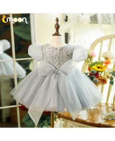 Get 10% off now! Buy grey bling tulle ballgown girls formal party dress with sequins at cheap price online. Free stable shipping and pro custom service since 2009. Elegant Christmas Princess Dress For Prom, Elegant Holiday Princess Dress In Glitter Tulle, Elegant Holiday Princess Dress With Glitter Tulle, Elegant Princess Dress In Glitter Tulle For Party Season, Elegant Silver Princess Dress For Wedding, Fitted Silver Tulle Dress, Silver Tulle Dress For Prom Season, Silver Fitted Tulle Dress, Holiday Tulle Ball Gown For Pageant