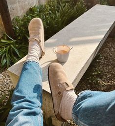 Birk Clogs Outfit, Clog Outfits, Blue Skies, Shoe Closet, Sock Shoes, Birkenstock, Blue Sky, Style Me