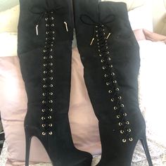 New And High Boots Lace Up Heel Boots, Womens Boots Flat, Black Thigh High Boots, Brown Boots Women, Snakeskin Boots, Chunky Heels Boots, Black Heel Boots, Red Boots, Black Suede Boots