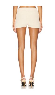 Find AYA MUSE Lysi Shorts In Beige on Editorialist. Aya Muse Lysi Shorts in Beige. - size L (also in M, S, XL, XS, XXS) Aya Muse Lysi Shorts in Beige. - size L (also in M, S, XL, XS, XXS) 69% cotton 30% polyamide 1% spandex. Made in China. Machine wash. Zip fly and button closure. Faux pocket design. Slinky knit fabric. Item not sold as set. Shorts measure approx 11 in length. AYAR-WF2. AMPF2422. Ethical and entirely unique, Los Angeles based label Aya Muse offers sustainable collections that se Muse Meaning, Aya Muse, Inspiration Designs, Tailored Shorts, Hot Shorts, Biker Shorts, Pocket Design, Individual Style, Body Goals