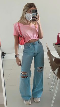 Boho Beach Outfit, Summer Outfits For Teens, Casual College Outfits, Looks Street Style, Todays Outfit, Pink Outfits