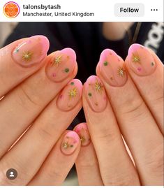 ✨ Mcr Nails, Pastel Christmas Nails, Starburst Nails, Vintage Nails, Cute Gel Nails, Gem Nails, Gel Nail Designs, Birthday Nails, Pedicures