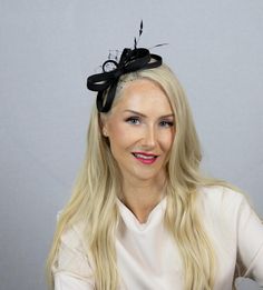 Black modest fascinator with few feathers and net. Minimalist black fascinator from black silk fabric. Elegant and decent size fasciantor for ladies, who want to a small accent and put a dot to their outfit. You can wear this fascinator in very many different occasions and places: birthdays, theathre or concerts, anniversaries, weddings, church, cocktail parties etc. Light in weight and easy to take with you when you are travelling. *Like this style, but need in other color? Please write me abou Black Silk Fabric, Black Fascinator, Mini Hats, Black Minimalist, Wedding Fascinators, Cocktail Parties, Wedding Hair Accessories, Black Silk, Silk Fabric