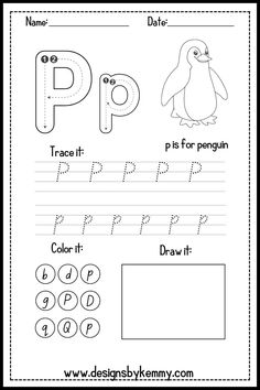 the letter p is for penguin worksheet