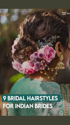 the back of a woman's head with flowers in her hair and text that reads,