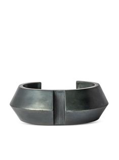 dark grey silver plated antique-effect hardware open cuff design Modern Oxidized Finish Cuff Bangle Bracelet, Modern Oxidized Finish Cuff Bracelet Bangle, Modern Oxidized Cuff Bracelet Bangle, Modern Cuff Bracelet With Oxidized Finish, Armor Jewelry, Silver Cuff Bracelets, Cuff Design, Jewelry Inspo, Silver Cuff