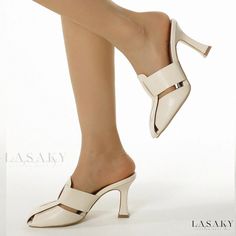 Lasaky - Stylish Hollow Out Stiletto Heeled Sandals by Pramei - Elegant and Chic Summer Footwear Summer Mules, Heels Summer, Sandals High Heels, Summer Footwear, High Heel Mules, Dressy Casual, Shoe Size Chart, Party Shoes, Heeled Sandals