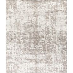 an area rug with white and brown colors