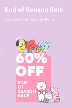 the end of season sale is up to 60 % off select items and ends at $ 10