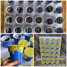 several pictures of different things that are in the process of making cupcake toppers