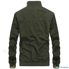 OrcaJump - Autumn Casual Stand Collar Military Jacket, Versatile Double-Sided Outerwear for Rugged Men Casual Cotton Windbreaker With Stand Collar, Cotton Track Jacket For Winter Outdoor Activities, Winter Cotton Track Jacket For Outdoor Activities, Cotton Long Sleeve Track Jacket For Outdoor, Casual Stand Collar Windbreaker For Outdoor, Casual Long Sleeve Track Jacket For Hiking, Long Sleeve Cotton Windbreaker For Hiking, Cotton Long Sleeve Windbreaker For Hiking, Casual Stand Collar Windbreaker For Outdoor Activities