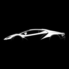 a white car on a black background