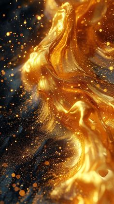 an abstract gold and black background