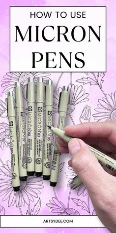 how to use micron pens