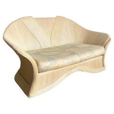 a wooden chair with curved backrests on an isolated white background for use in interior and exterior design