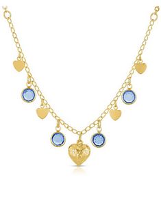 2028 Channels with Hearts Drop Necklace & Reviews - Necklaces - Jewelry & Watches - Macy's Trendy Blue Jewelry With Heart Charm, Trendy Blue Heart Pendant Jewelry, Trendy Blue Heart Pendant Necklace, Necklaces Jewelry, Cute Necklace, Necklace Online, Drop Necklace, Beautiful Necklaces, Cleaning Wipes