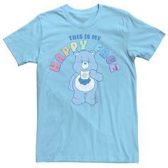 Any Care Bears fan would love this men's graphic tee! Any Care Bears fan would love this men's graphic tee! FEATURES Crewneck Short sleevesFABRIC & CARE Cotton Machine wash Imported Color: Light Blue. Gender: male. Age Group: adult. Fun Blue T-shirt With Slogan, Fun Blue T-shirt For Father's Day, Father's Day Blue T-shirt With Text Print, Blue Father's Day T-shirt With Screen Print, Fun Graphic Print T-shirt For Father's Day, Fun Father's Day T-shirt With Graphic Print, Face Graphic, 80s Cartoons