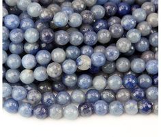 the beads are blue and white in color