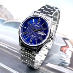 Casual Silver Watches With Subdials, Silver Casual Watch With Metal Dial, Casual Silver Watch With Metal Dial, Casual Silver Watch With Metallic Dial, Blue Casual Watch With Round Dial, Casual Blue Watch With Round Dial, Casual Blue Watches With Round Dial, Guy Accessories, Casio Vintage Watch