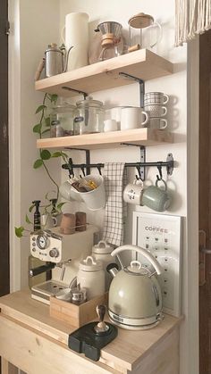 cozy home, cozy apartment, cozy bedroom, cozy house, warm home aesthetics, apartment aesthetic, home decor inspo, home decor inspiration, home decor ideas, dreamy room, room redesign, bedroom ideas, bedroom decor, bedroom inspiration, bedroom inspo, cozy room decor, dorm room ideas, dorm room aesthetic, dorm room inspiration, dorm inspo, dorm room inspiration, coffee bar ideas, coffee bar home, coffe bar decor Coin Café, Coffee Bar Home, Apartment Aesthetic, Kitchen Shelf, Dream House Interior, Dream House Decor