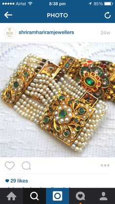 Bracelets With Pearls, Mughal Jewelry, Jaipur Jewelry, Beautiful Bangles, Creative Necklace, Bridal Jewels, Antique Necklaces Design, European Jewelry, Antique Jewellery Designs